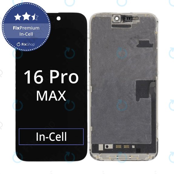 Displej In-Cell FHD pro iPhone 16 Pro Max, Dotykové sklo s rámem, FixPremium