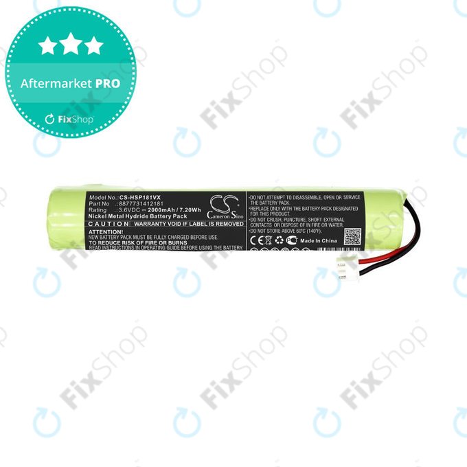 Baterie pro Hurricane Spin Scrubber, Brush Cleaner Mop, 2000mAh, Ni-MH, 3.6V, 8877731412181, HQ