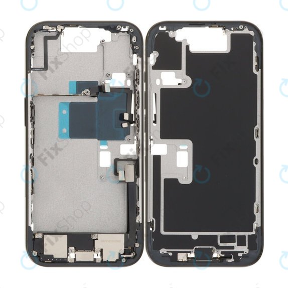 Apple iPhone 16 Pro - Střední Rám + Tlačítka Zapnutí, Hlasitosti a Kamery (Black Titanium)