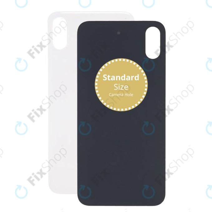 Apple iPhone X - Sklo Zadního Housingu (Silver)