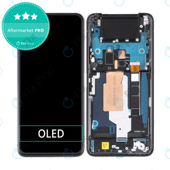 Asus Zenfone 7 Pro ZS671KS - LCD Displej + Dotykové Sklo + Rám (Aurora Black) OLED