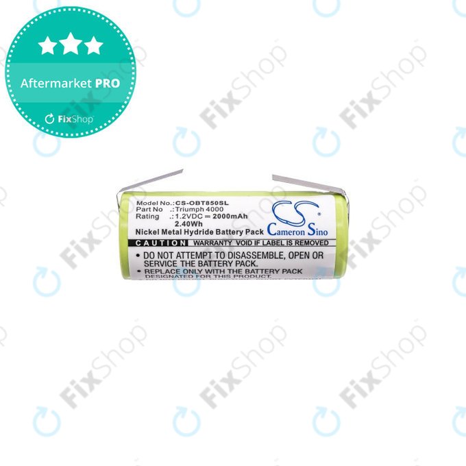 Baterie pro Oral-B Triumph 4000, 2000mAh, Ni-MH, 1.2V, 3761, HQ