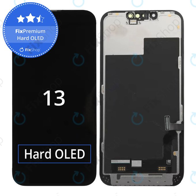Displej Hard OLED pro iPhone 13, Dotykové sklo s rámem, FixPremium