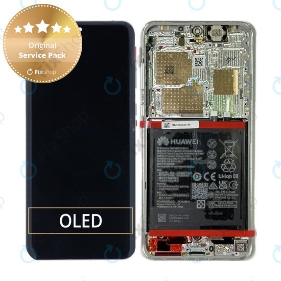 Huawei P60 Pro - LCD Displej + Dotykové Sklo + Rám + Baterie - 02355MUT Genuine Service Pack
