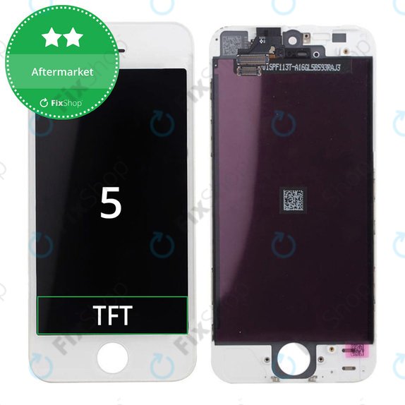 Displej pro iPhone 5, White, Dotykové sklo s rámem