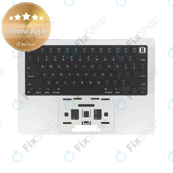 Horní rám klávesnice pro MacBook Pro 14", A3185 (2024), s klávesnicí US a baterií, Silver, 661-50211, Genuine Apple