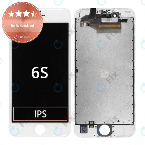 Displej pro iPhone 6S, White, Dotykové sklo s rámem, Refurbished