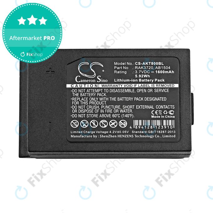 Baterie pro Akerstroms Mercury 8B, Jupiter, Era 150J, 1600mAh, Li-Ion, 3.7V, RAK3720, HQ