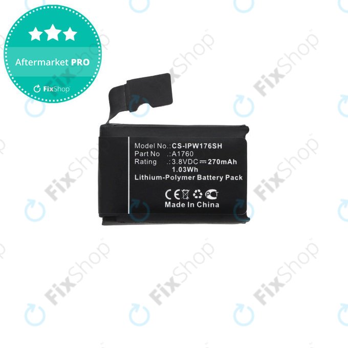 Baterie pro Apple Watch 2 38 mm, 270mAh, Li-Pol, 3.8 V, A1760, HQ