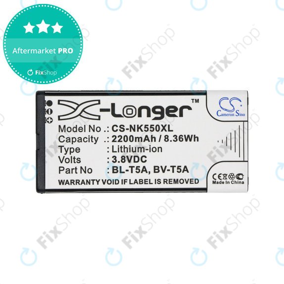 Baterie pro Nokia Lumia 730, 2200mAh, Li-Ion, 3.8V, BL-T5A, HQ
