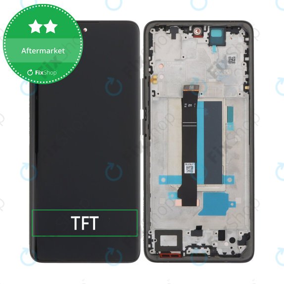 Xiaomi Redmi Note 13 Pro+ 23090RA98C - LCD Displej + Dotykové Sklo + Rám (Fushion Black) TFT