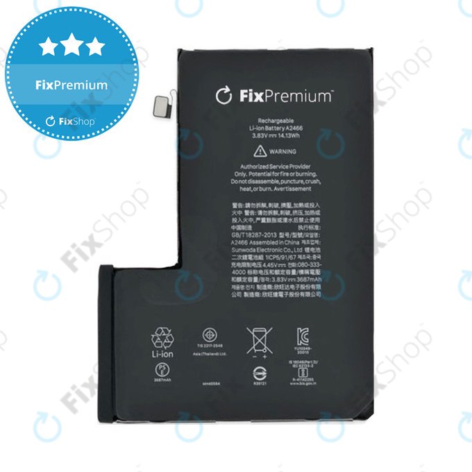 Baterie pro iPhone 12 Pro Max, 3687mAh, A2466, FixPremium