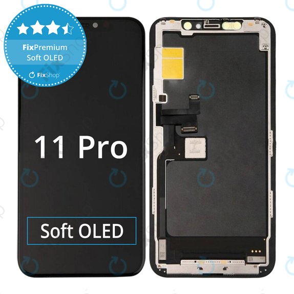 Displej Soft OLED pro iPhone 11 Pro, Dotykové sklo s rámem, FixPremium