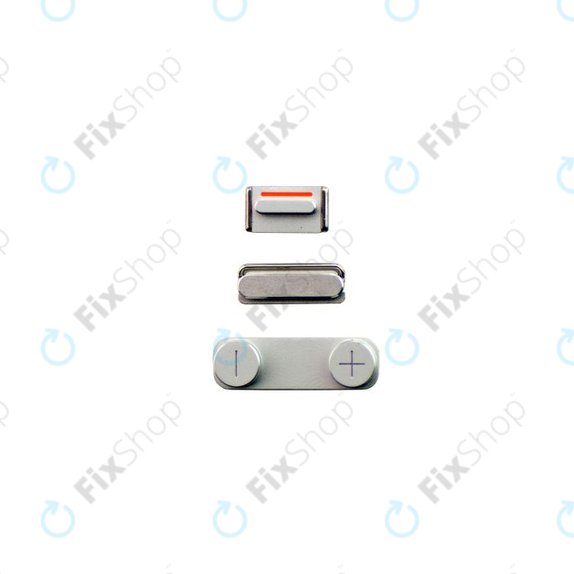 Apple iPhone 5 - Set Tlačítek Hlasitosti + Zapínání + Tichého Režimu (White)