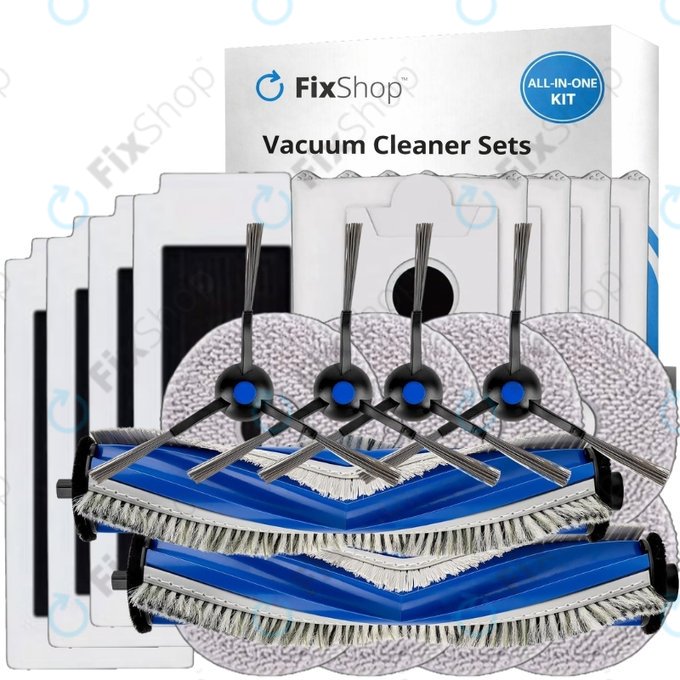 Sada náhradních dílů pro Ecovacs Omni T30 (2x Hlavní kartáč, 4x Filtr, 4x Boční kartáč, 8x Mopovací útěrka, 4x Sáček na prach)