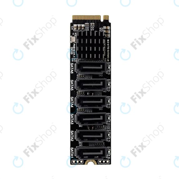 Rozšiřující karta M.2 NVMe se 6 porty SATA III