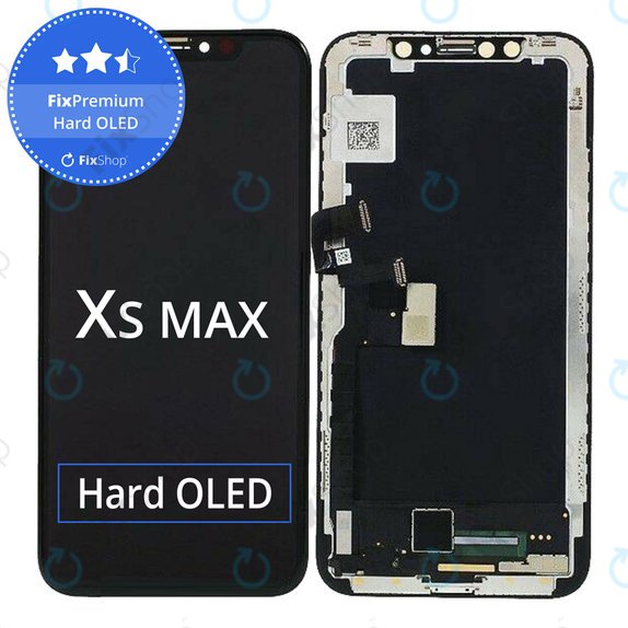 Displej Hard OLED pro iPhone XS Max, Dotykové sklo s rámem, FixPremium