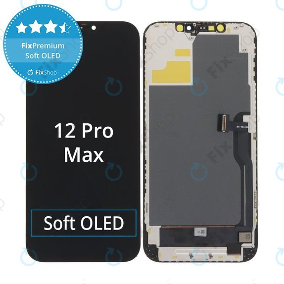 Displej Soft OLED pro iPhone 12 Pro Max, Dotykové sklo s rámem, DIAGNOSTIC