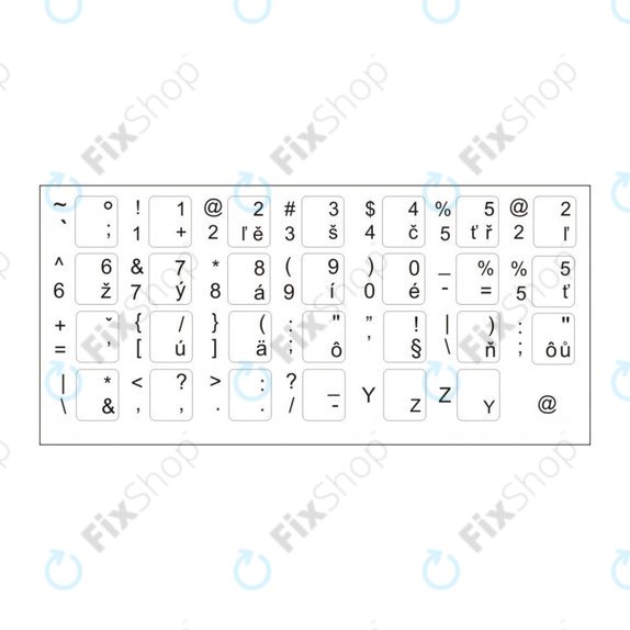 CZ/SK polepy (pro černou KBD) Genuine Service Pack