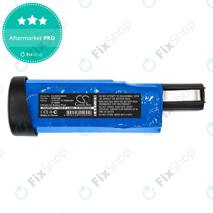 Baterie pro Shark WV200UK, WV200, WV201, WV205, WV220, Ion W1 Cord, 2500mAh, Li-Ion, 10.8V, XFBT200, HQ