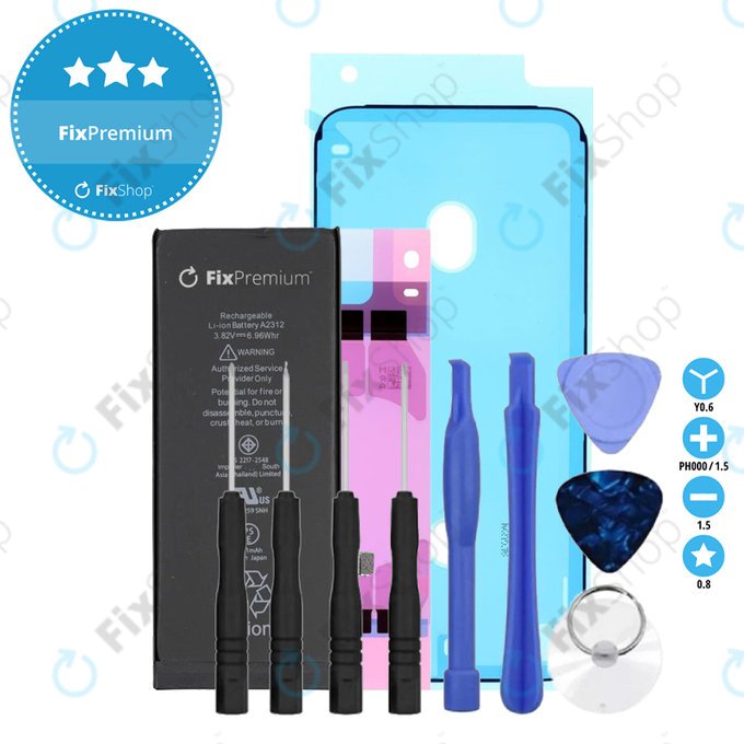 Baterie pro iPhone SE (2nd Gen 2020), 1821mAh, Lepka (Adhesive), Nářadí, FixPremium