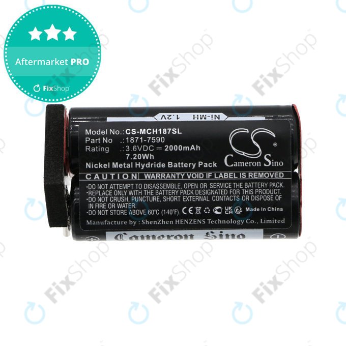 Baterie pro Moser ChromStyle, Wella Academy, Super Cordless, 2000mAh, Ni-MH, 3.6V, 1871-7590, HQ