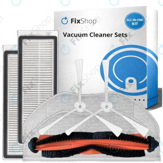 Sada náhradních dílů pro Xiaomi Mi Robot Vacuum Mop Essential (Mijia G1) (1x Hlavní kartáč, 2x Filtr, 2x Boční kartáč, 2x Mopovací útěrka)