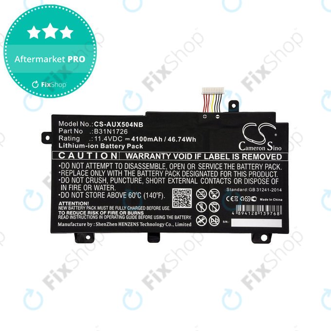 Baterie pro Asus TUF 504, 505, 554, 656, FX504, Tuf Gaming A15, 4100mAh, Li-Ion, 11.4V, B31N1726, HQ