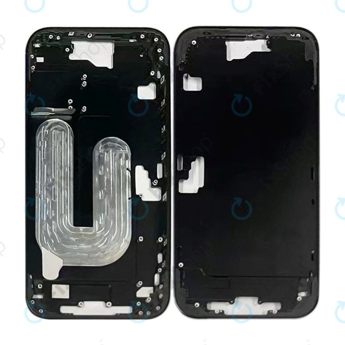Apple iPhone 16 Plus - Střední rám + Tlačítka zapínání + Hlasitosti (Black)