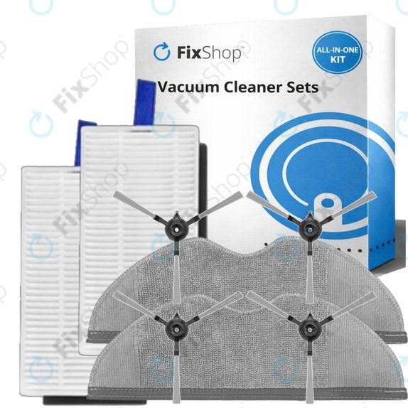 Sada náhradních dílů pro Xiaomi Robot Vacuum E5 (2x Filtr, 4x Boční kartáč, 2x Mopovací útěrka)