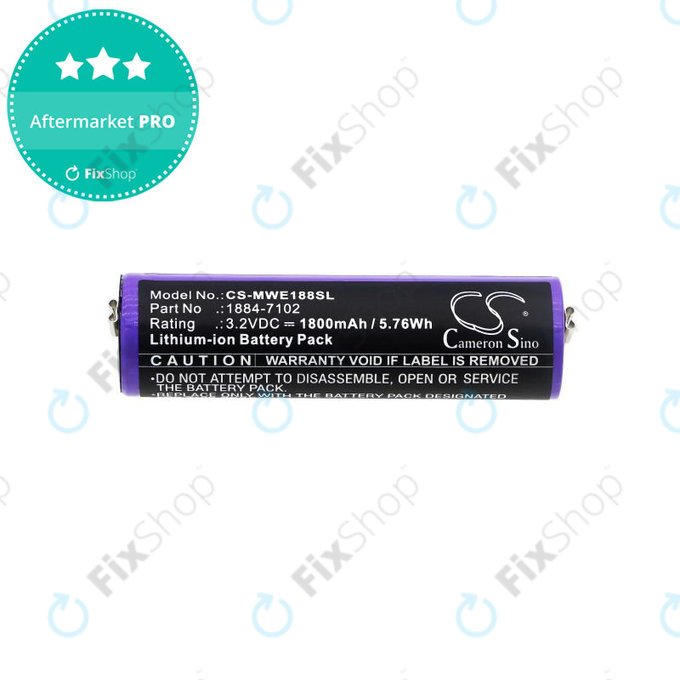 Baterie pro Moser Ermila 1884, 1885, Wahl 1884 LI+PRO, Wahl Ermila 1884, 1885, 1800mAh, LiFePO4, 3.2V, -, HQ