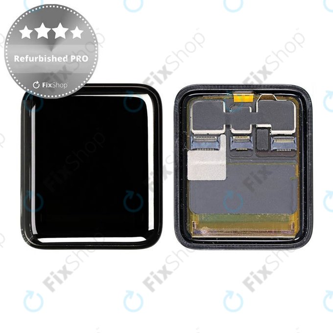 LCD Displej pro Apple Watch 3 38mm, Dotykové sklo bez rámu, Refurbished PRO