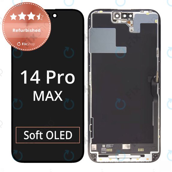 Displej pro iPhone 14 Pro Max, Dotykové sklo s rámem, Refurbished