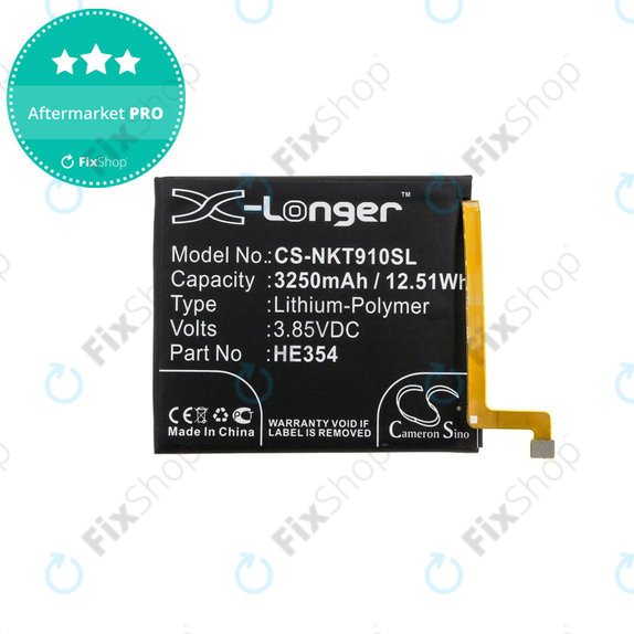 Baterie pro Nokia 9 PureView, 3250mAh, Li-Pol, 3.85 V, HE354, HQ