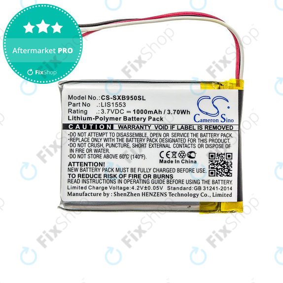 Baterie pro Sony Mdr-Xb950n1, Srs-Ws1, 1000mAh, Li-Pol, 3.7V, LIS1553, HQ