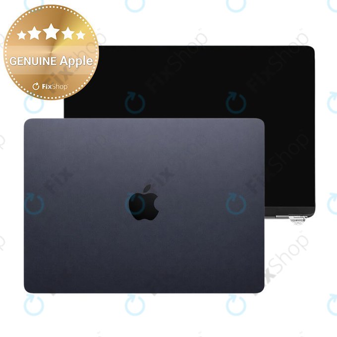 LCD displej pro MacBook Air 13", A3113 (2024), s předním sklem a krytem, Midnight, 661-40281, Genuine Apple