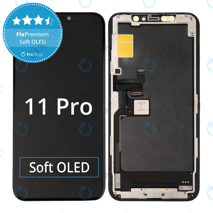 Displej Soft OLED pro iPhone 11 Pro, Dotykové sklo s rámem, FixPremium